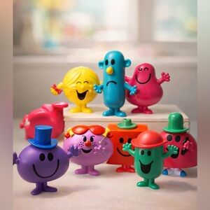 Yellow and Blue Action Figures Playset